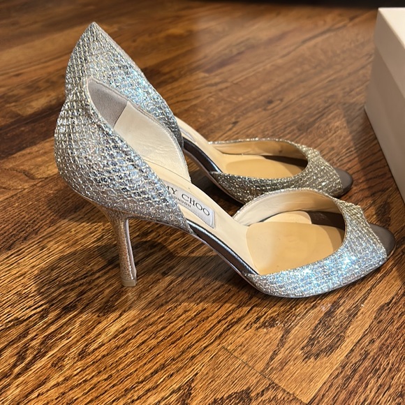 Jimmy Choo glitter peep toe heel - Picture 1 of 4